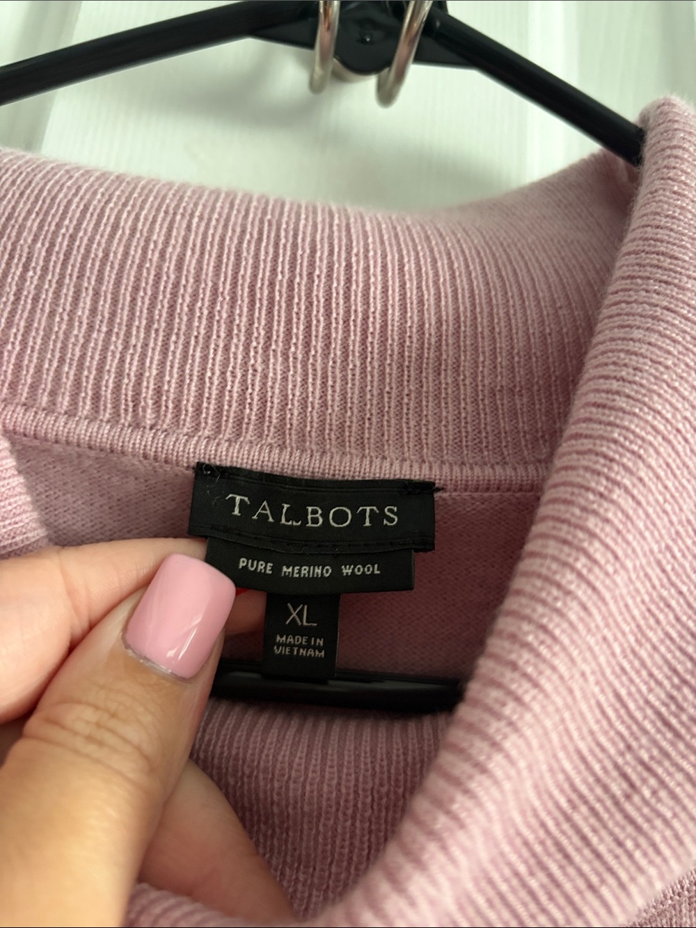 Talbots Pure Merino Wool Cowl Neck Cozy Sweater Size XL - Picture 2 of 5